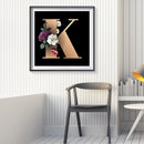 5D DIY Diamond Painting Letter K Full Round Drill Mosaic Picture (B2879) Newly