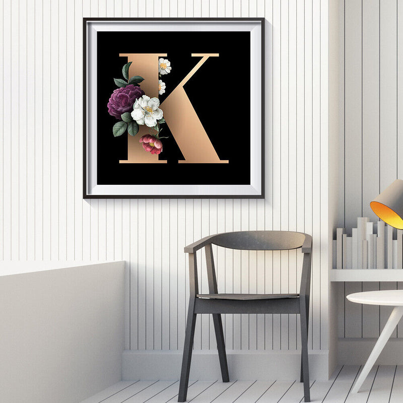 5D DIY Diamond Painting Letter K Full Round Drill Mosaic Picture (B2879) Newly