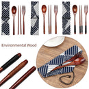 Storage Case Japan Style Wooden Tableware Cutlery Sets Spoon Fork Chopsticks