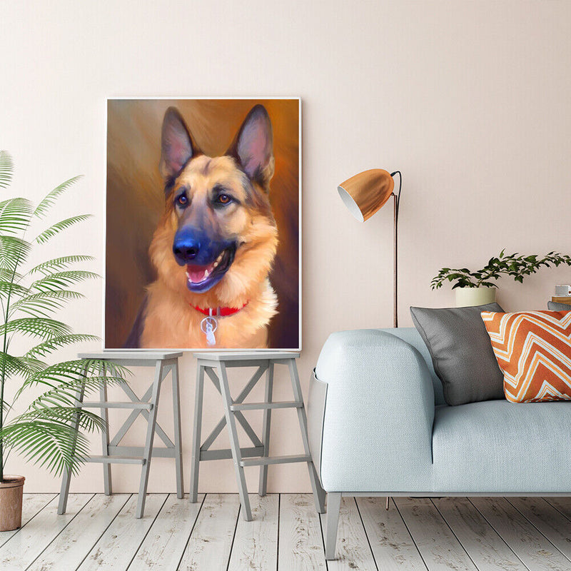 Oil Painting By Numbers Acrylic Handmade Dog Digital Picture Art for Home Decor