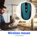 2.4GHz Wireless Optical Mouse 6 Buttons USB Receiver 2000 DPI Mice (Blue)