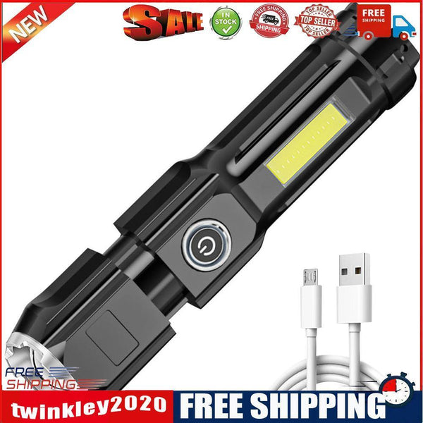 XPG+COB LED USB Rechargeable Portable Torch Night Work Fishing Flashlight