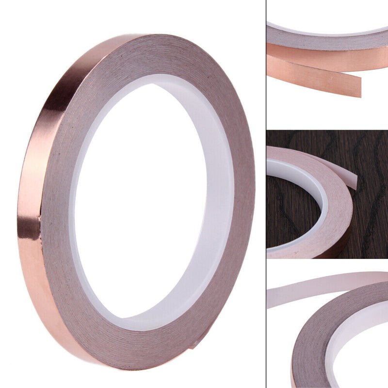1 Roll 20M 10mm Single Copper Film Tape Conductive Adhesive EMI Shield