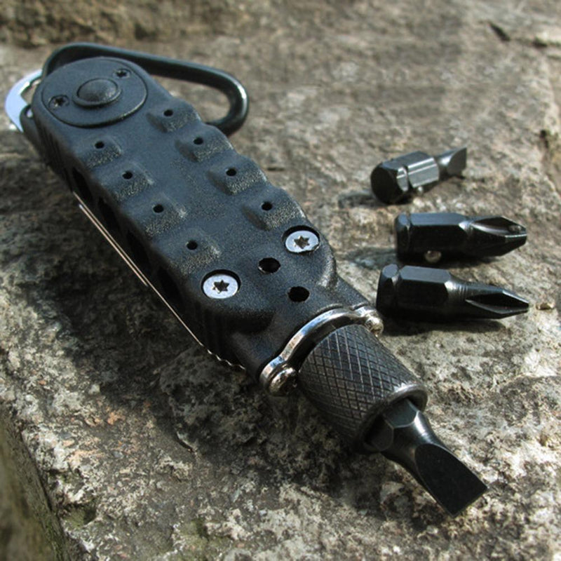 Portable Mini Multifunction Carabiner Screwdriver Outdoor EDC Pocket Tools Newly