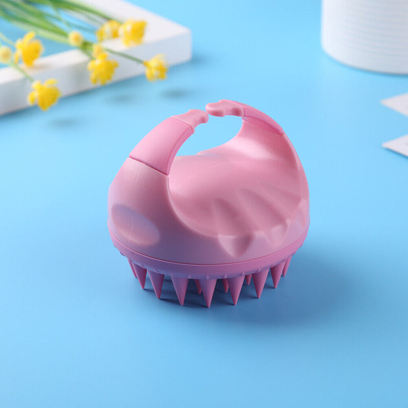 Hair Scalp Head Massaging Comb Silicone Handhold Shampoo Brush Hair Care Tool