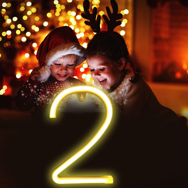 LED Neon Light Letter Sign Wedding Proposal Arrangement Decor Lamp (Two) Newly