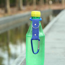 Sports Outdoor Rubber Kettle Buckle Carabiner Water Bottle Holder (Blue) Newly