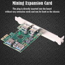 PCI-Express 1X USB 3.0 Riser PCI-E 1 to 4 Expansion Extender for PC Case USB Kit