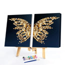 Handpainted DIY Golden Butterfly Oil Paint by Numbers Kit Pictures Craft Gi