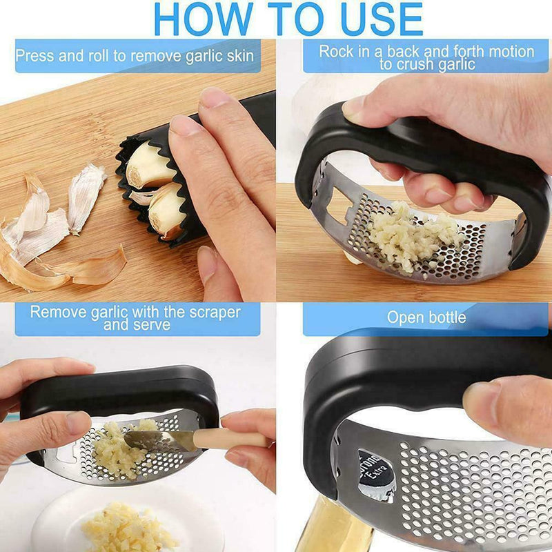 Steel Presser Multi-function Household Device Garlic Chopper. Grinding B9K0