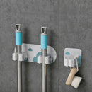 Wall Mounted Mop Holder Hang Brush Broom Rack Kitchen Tool (Single Row)
