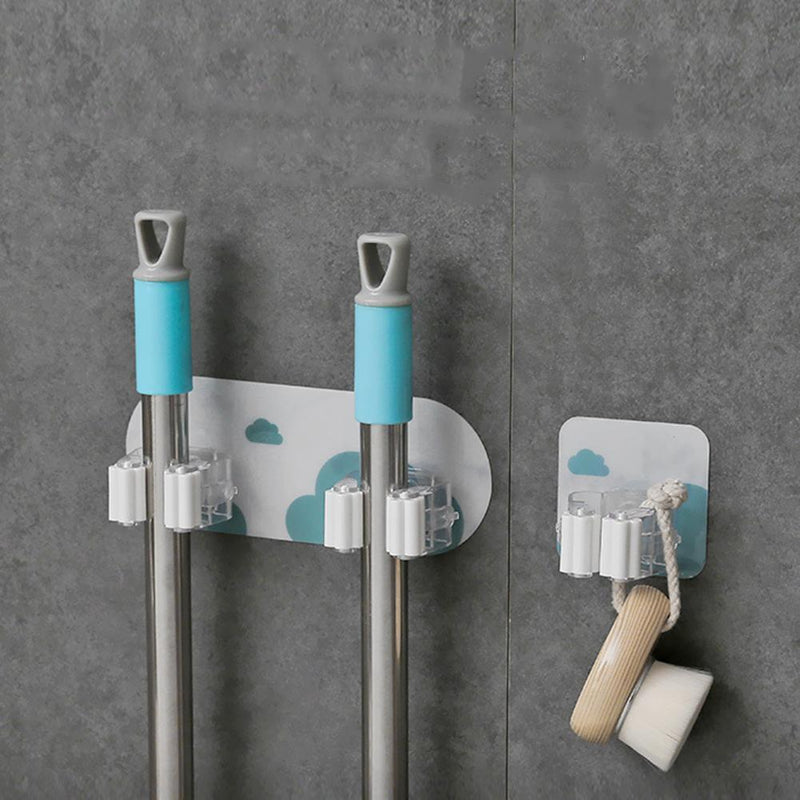 Wall Mounted Mop Holder Hang Brush Broom Rack Kitchen Tool (Single Row)