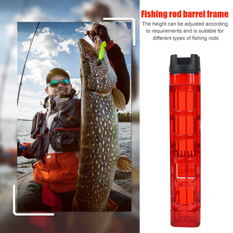 Fishing Box Rod Barrel Holder Pole Tube Stand Bracket for MEIHO Box (Red) Newly