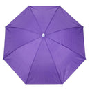 Anti-Rain Elastic Band Head Umbrella Hat Outdoor Sunscreen Tool(Purple)