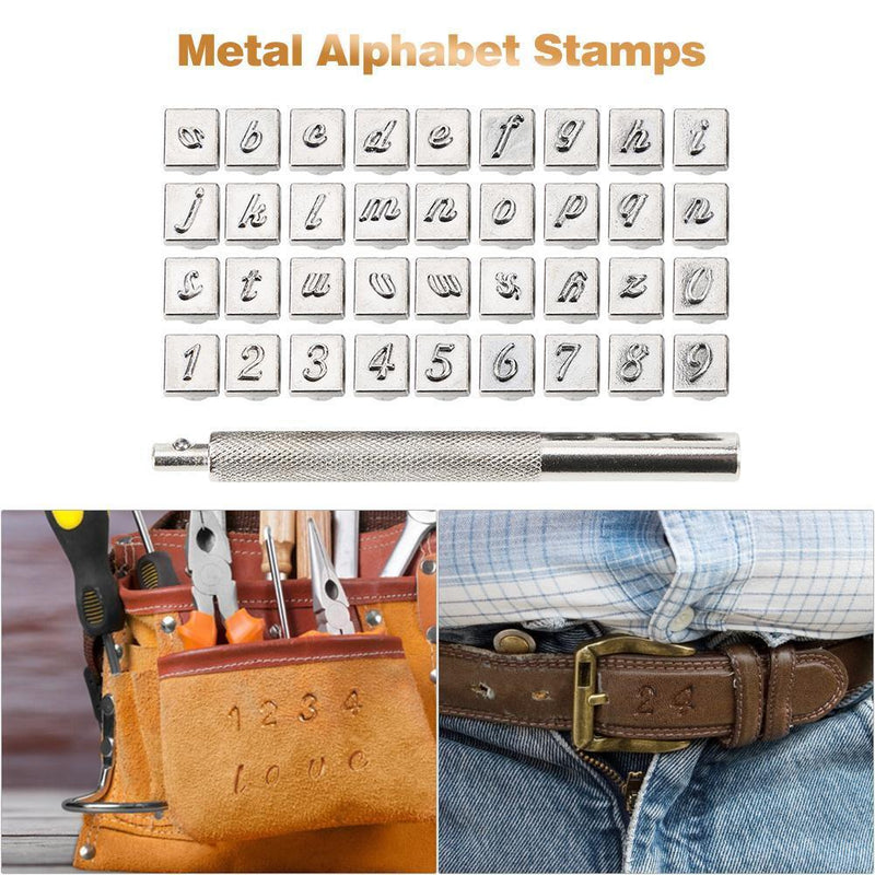 36pcs Steel Alphabet Number Stamp Punch Set for Leather Craft Tools Kit  Newly