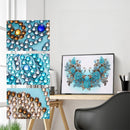Diamond Painting Kit 5D Special Shaped DIY Blue Flowers Rhinestone Pictures