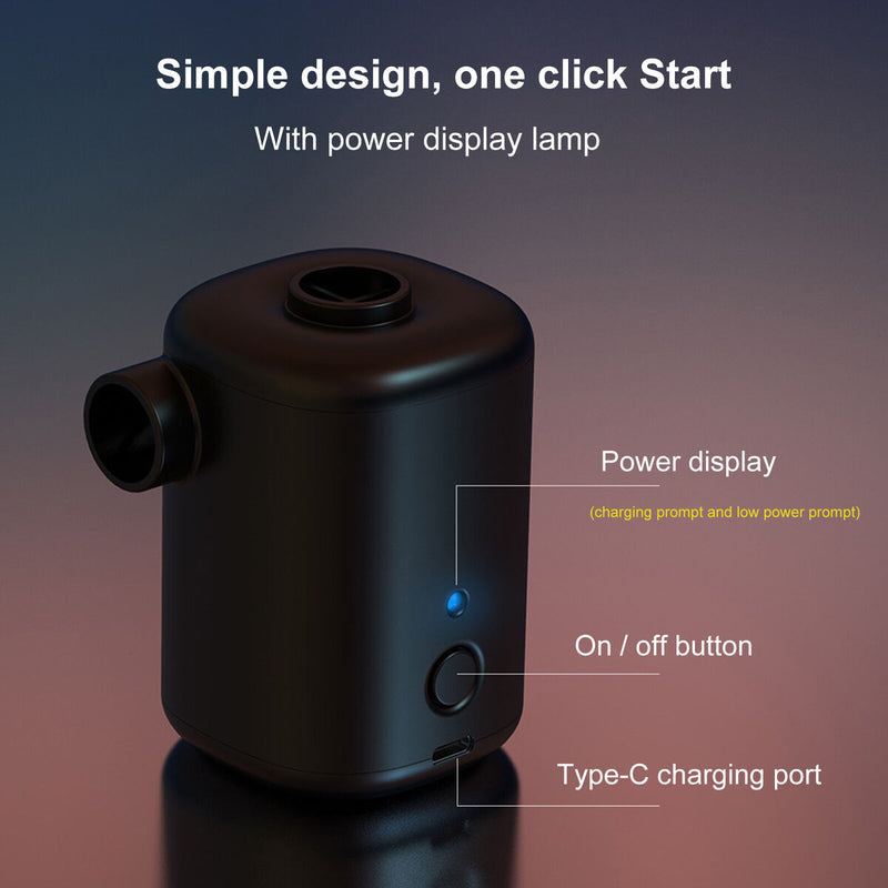 #A Rechargable Mini Inflator Lightweight Wireless Swimming Rings Home Air Pump T