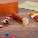 Retro Plant Pattern Wax Seal Stamps Wood Handle Sealing Wax DIY Crafts (03)