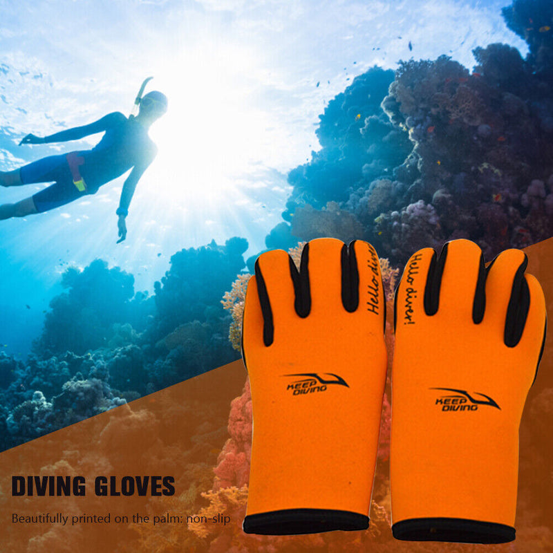 #A Neoprene Scuba Gloves Winter Diving Swimming Snorkeling for Men Women Underwa