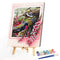 #A Flower Bird Oil Paint By Numbers Kit DIY Drawing Picture for Adults Home Deco