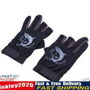 1 Pair Skidproof Half Finger Cycling Fishing Anti-Slip Glove(Black) Newly