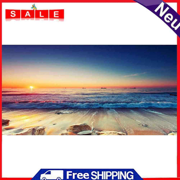 Beach Sunset Oil Paint By Numbers Kits Canvas DIY Wall Picture Home Decoration