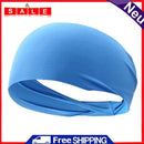 Women Men Elastic Headband Breathable Sweat Absorption Headdress (Gray)