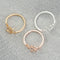Yarn Guides Opening Finger Wear Crochet Loop Sewing Leaves Shape Knitting Ring