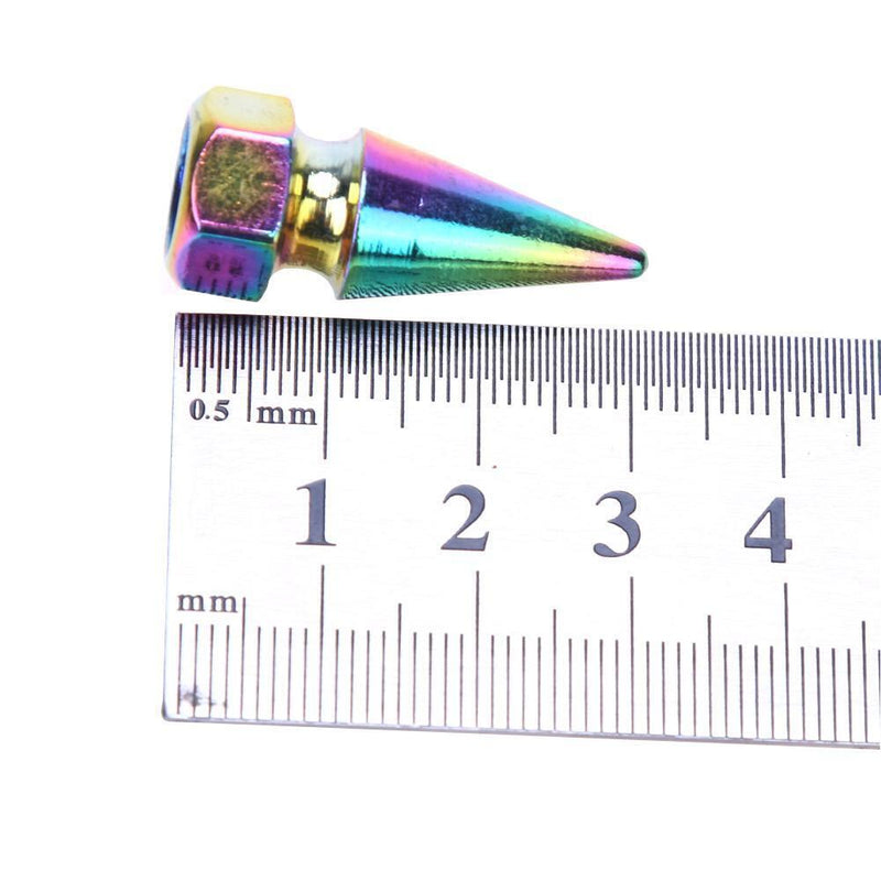 4PCS CNC Rainbow Color Car Tire Valve Cap Automotive Aluminum Alloy