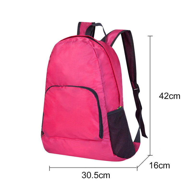 20L Men Women Backpack Folding Lightweight Trekking Rucksack (Rose Red) Newly