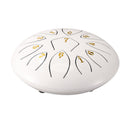 6 Inch 11-Note Tongue Drum with Drumsticks Hand Pan Ethereal Drums (White)