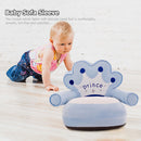 Crown Baby Sofa Cover Learn To Sit Plush Seat Case w/o Filler (Light Blue)