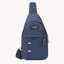 Women Fashion Solid Color Shoulder Chest Bag Travel Large Handbags (Blue)