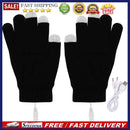USB Electric Heating Gloves Comfortable Heated Gloves Hand Warmer (Black)