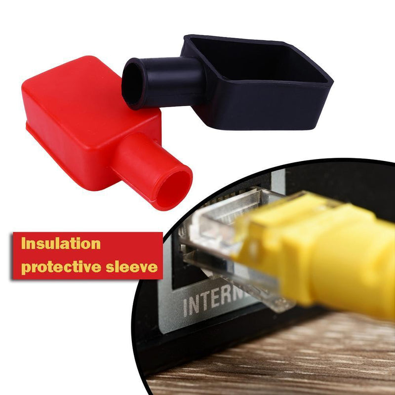 2pcs/set Car Battery Negative Positive Terminal Covers Cap Insulating Protector