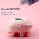 Silicone Pet Cat Bath Massage Brush Shampoo Grooming Comb Scrubber (Pink) Newly