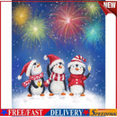Christmas Penguin Oil Paint By Numbers Kits Canvas Drawing DIY Art (29479)