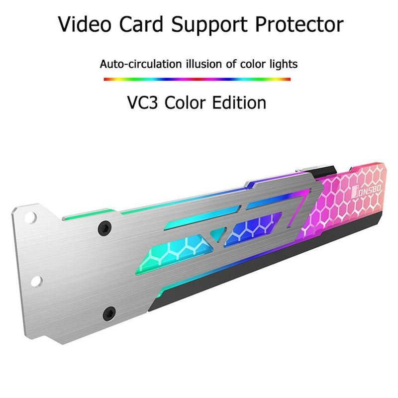 Jonsbo V3 3 Pin RGB Automatic Change Graphics Video Card Support Bracket Newly