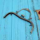 20.5cm Purse Frame Clutch Bag Clasp with Handle DIY Accessories(Bronze)