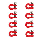 8pcs for 1/24 Axial SCX24 RC Crawler Car Metal Bumper D-ring Tow Hooks Red