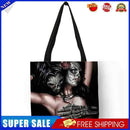 Horror Printed Shoulder Shopping Bag Casual Large Tote Handbag (40*40cm)
