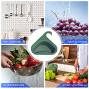 Colander Sink Strainer/Kitchen Sink Shelf/Faucet Drain Rack Holder (Green) Newly