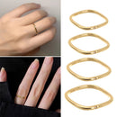 Hot Couple Gift Simplicity Jewelry Set With Diamond Square Ring Crystal