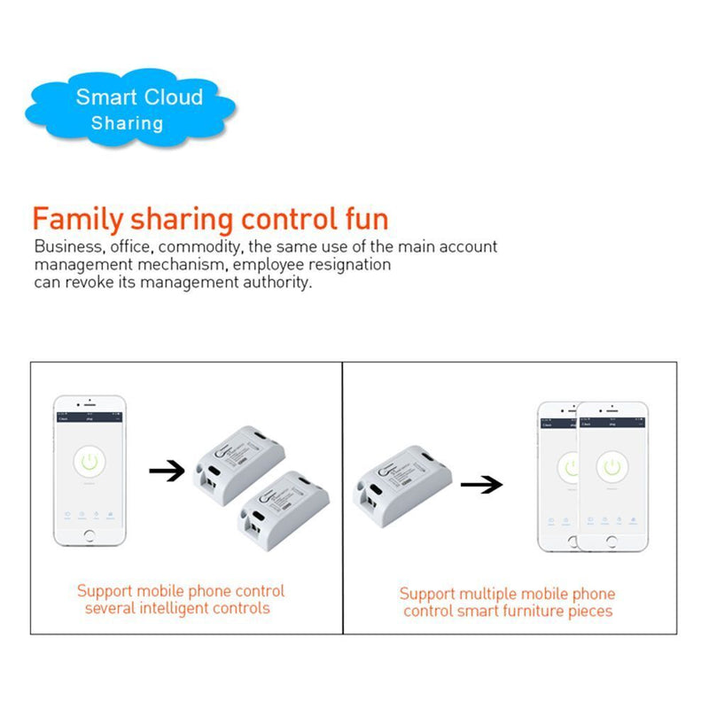 433 Mhz Wireless RF Receiver Wifi Smart Switch Timer Relay Phone Remote Control