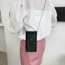 Fashion Women Rhinestone Messenger Bag Chain Mini Purse Phone Bags (Black)