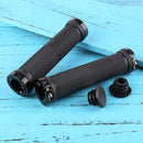 CANSUCC Rubber MTB Bike Handlebar Locking Cover w/ Plug Grip Covers (Black)