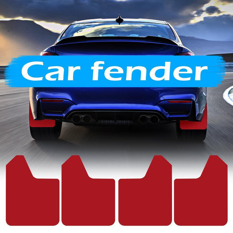 4pcs/set Red Splash Guard Mud Flaps Universal Car Pickup SUV Fender Mudguards