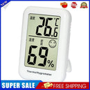 Electric Digital Temperature Humidity Meter Thermometer Hygrometer (White)