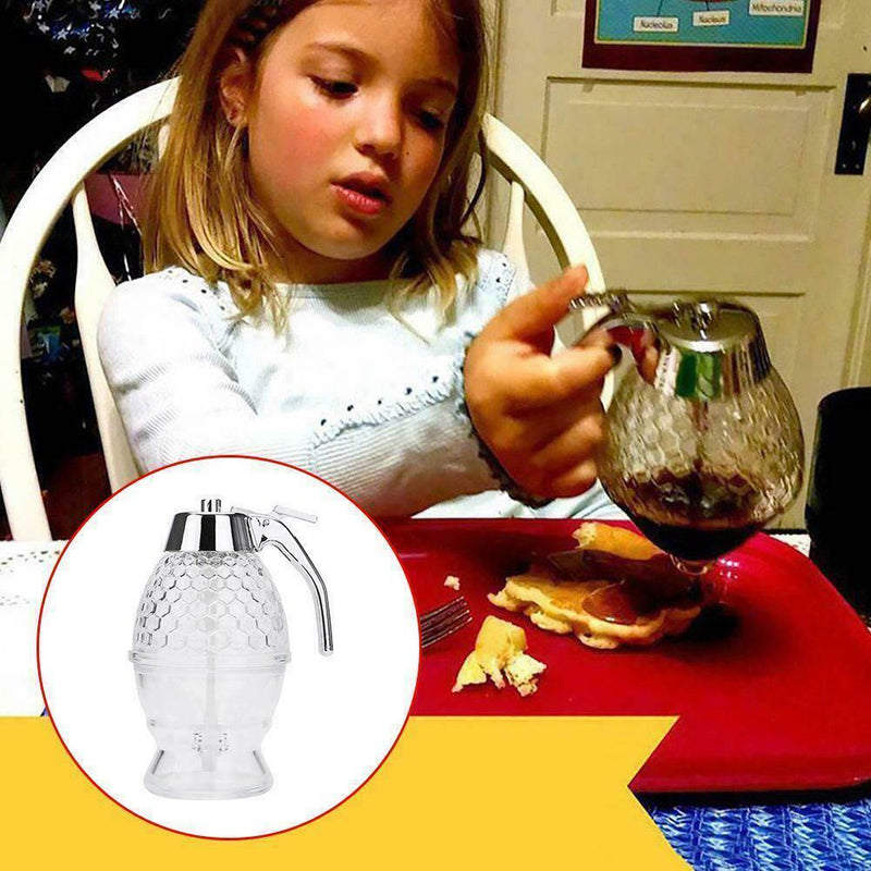 Elegant Crystal Honey Syrup Juice Dispenser Avoid Sticky Accessory Kitchen D8G0