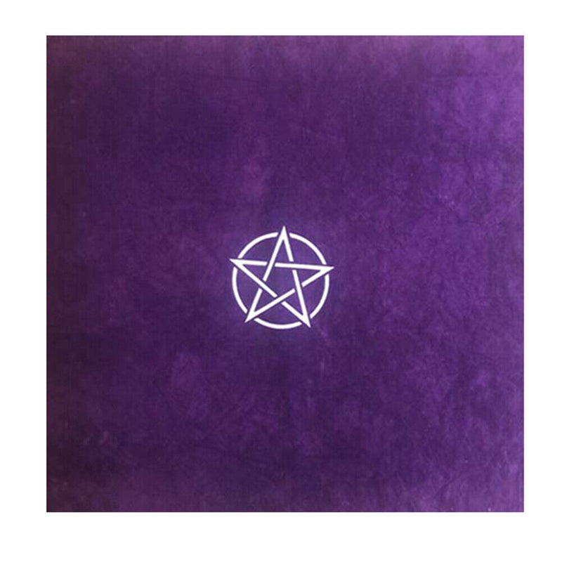 2x Velvet Pentagram Altar Tarots Tablecloth with Bags Divination Astrology To